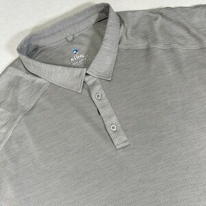 KUHL Men's Engineered Polo Shirt Gray Moisture-Wicking UPF Outdoor Size 3XL